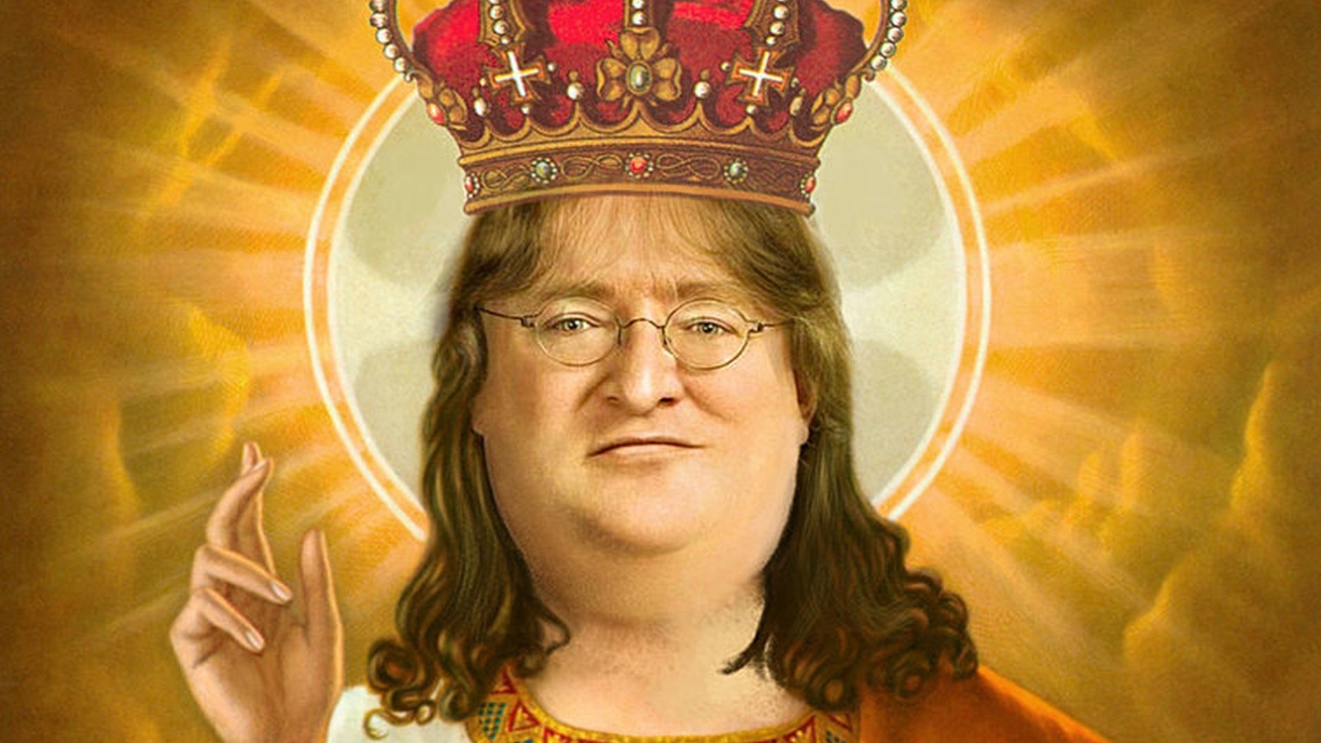 Gaben - Gabe Newell Meme | Postcard