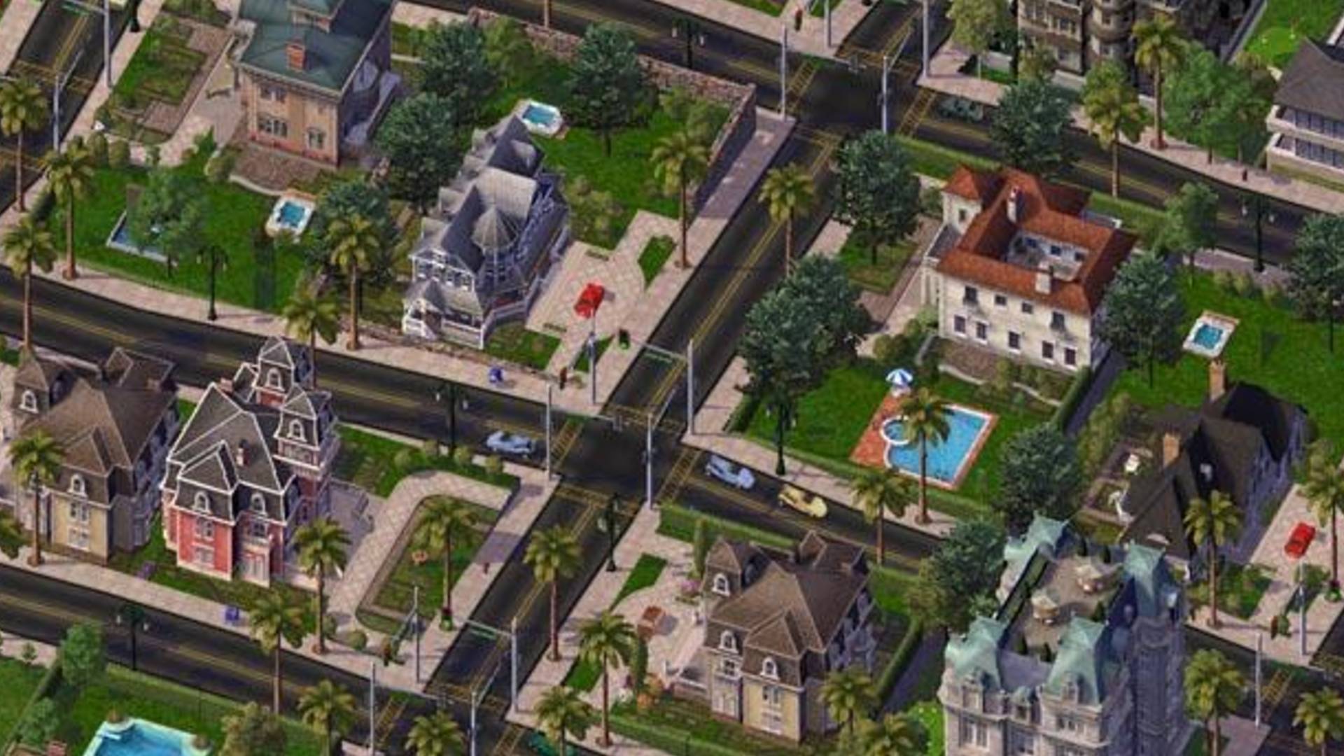Melhores jogos de construção da cidade: SimCity 4. A imagem mostra uma paisagem suburbana rica
