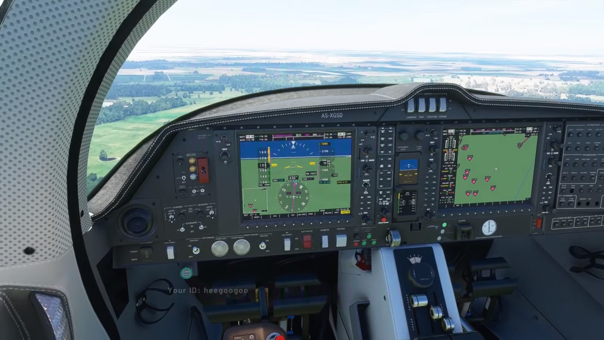 Head tracking and eye tracking in Microsoft Flight Simulator with