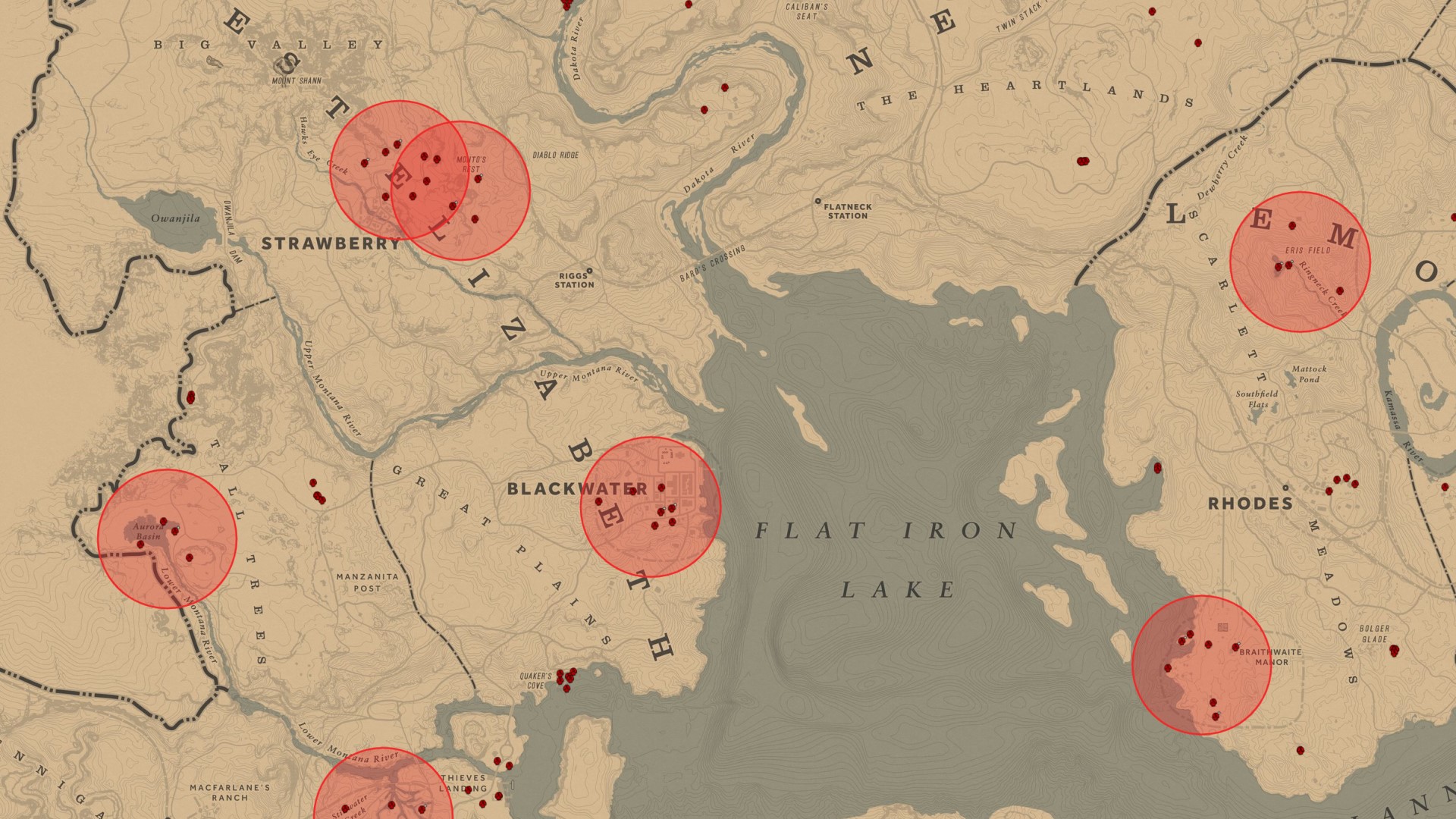 Red Dead Online - DID YOU KNOW? This Map Shows The Location Of