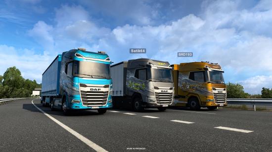 Truck Simulator's revamped force feedback and multiplayer mod
