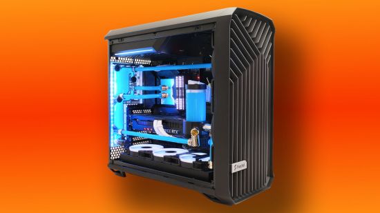 Fractal Design Torrent review: Water-cooled PC build installed in case