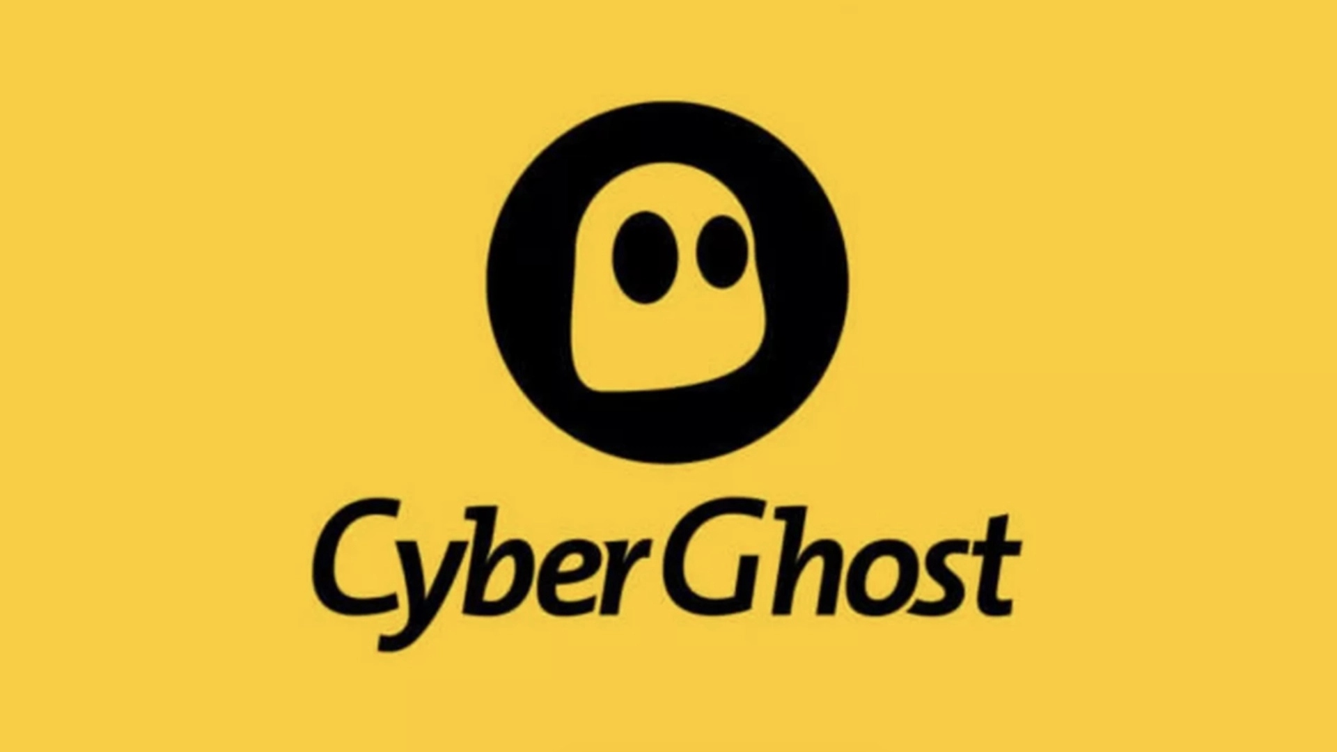 Best Mac VPN - CyberGhost. The business's spooky logo is seen on a yellow background.