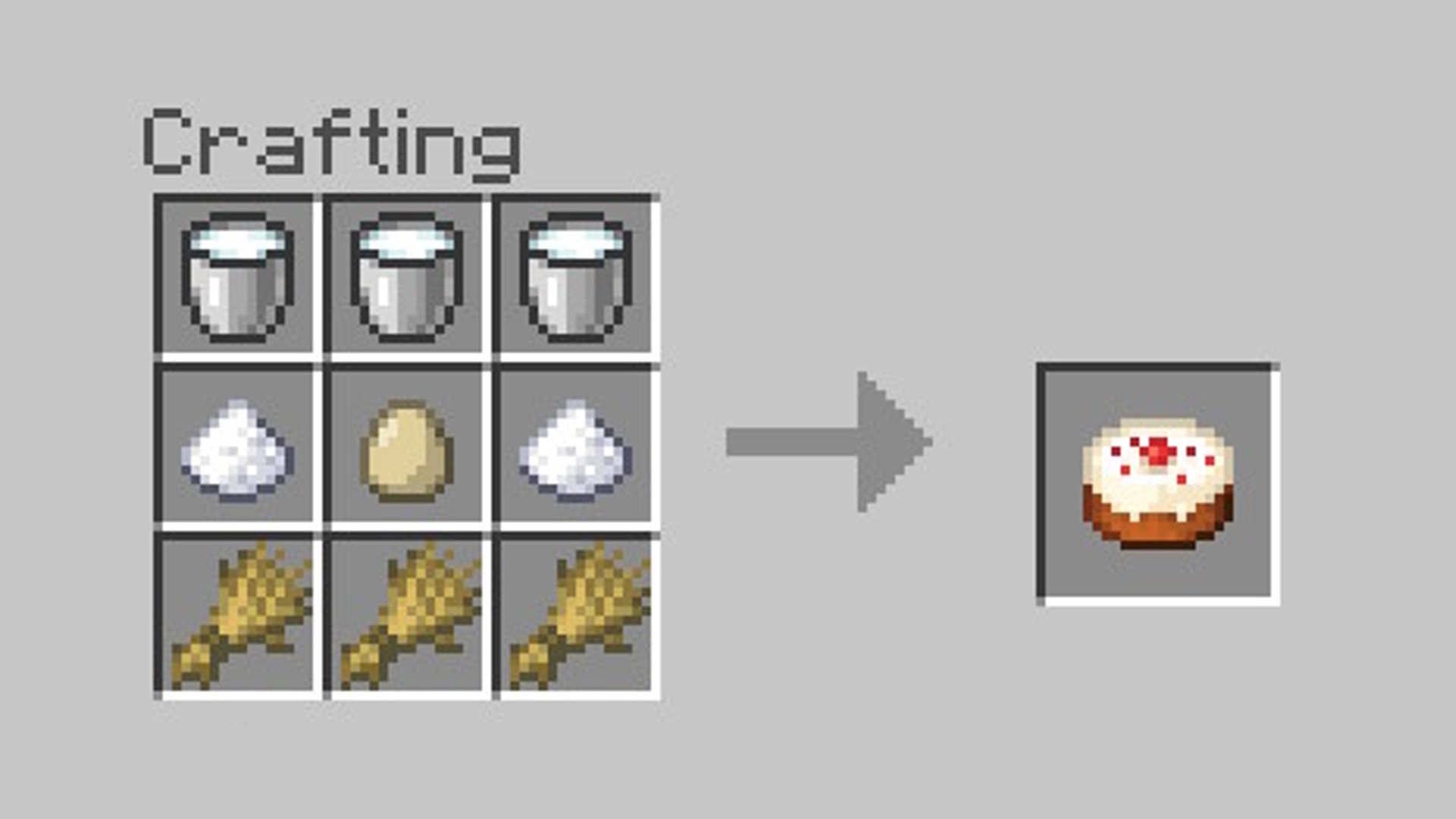 minecraft cake in game crafting