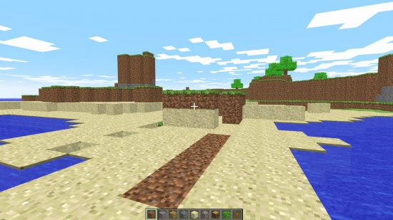 Best browser games: a sparse, basic island world in Minecraft Classic