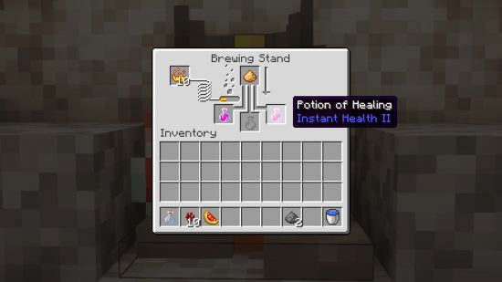 Enhanced Minecraft potions: Healing Instant health II