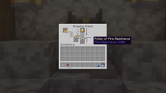 Minecraft potion of fire resistance brewing recipe