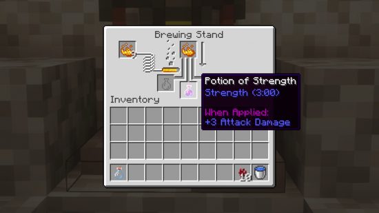 Minecraft potions: strength brewing recipe 