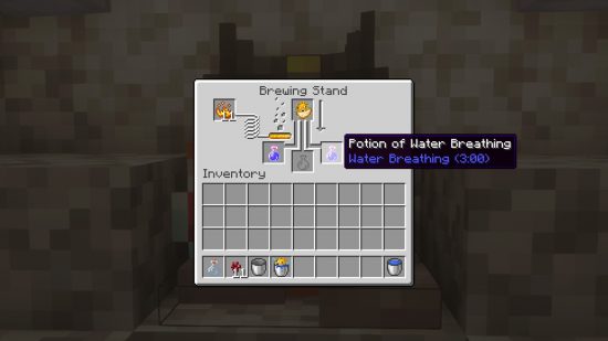 Minecraft potions: water breathing brewing recipe