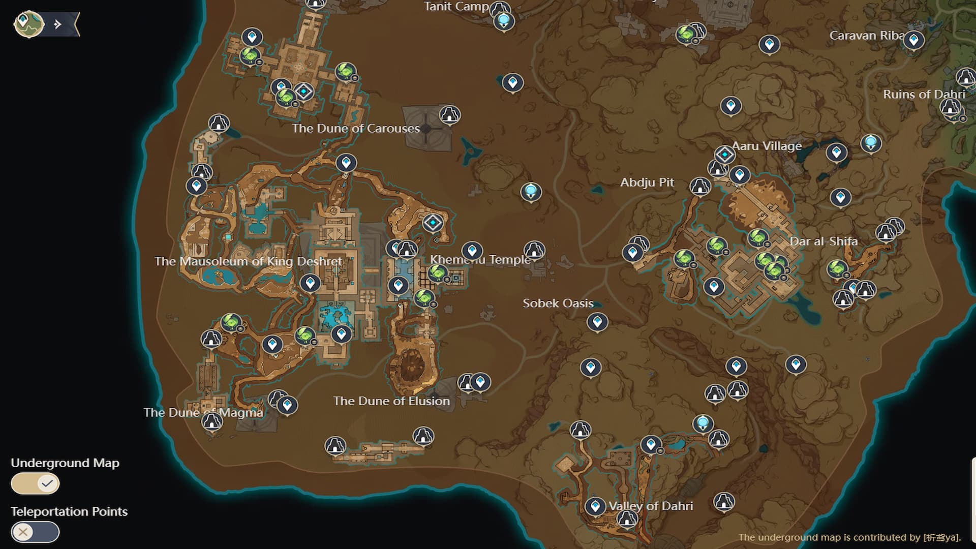 Genshin Impact Interactive Map Underground 