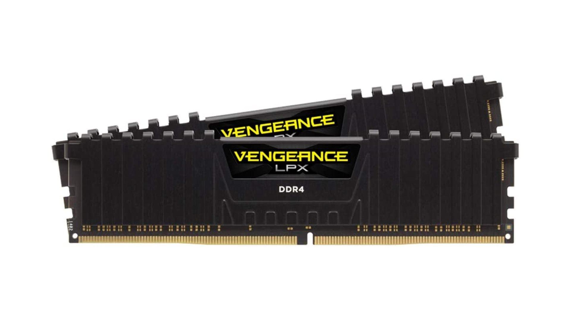 Corsair Vengeance LPX 32 GB Gaming-RAM-Kit auf weißem Hintergrund