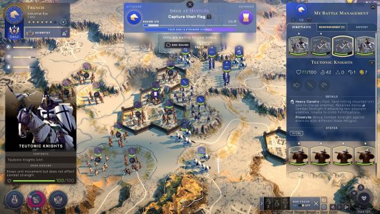 An industrial era battle taking place in Humankind, one of the best games like Civilization.