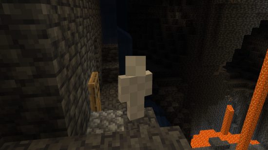 Best Minecraft skins: The so-called 'invisible' minecraft skin, which is actually white a grey boxes, appearing as if there is an error in the rendering of the real skin.