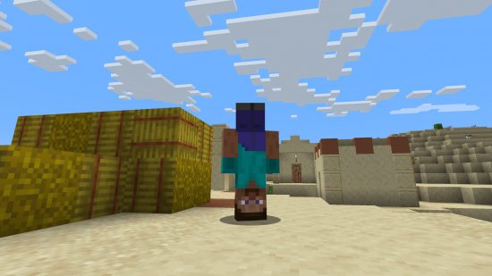 Best Minecraft skins: A Minecraft skin that is faithful to the original Steve, apart from the fact that he's upside down.
