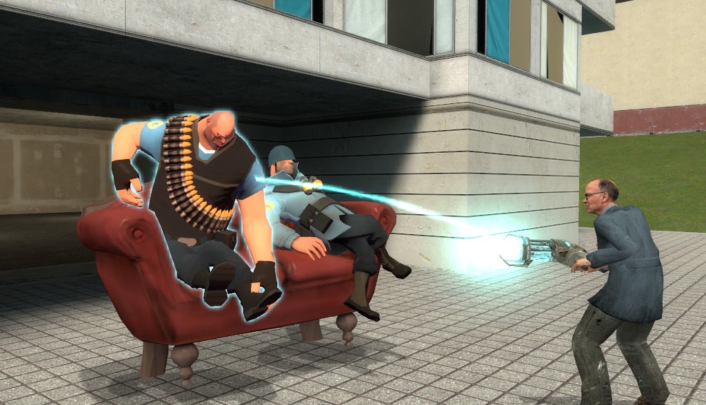 Garry's Mod considering ban for "Nazis": A scientist zaps two Valve characters in FPS game Garry's Mod