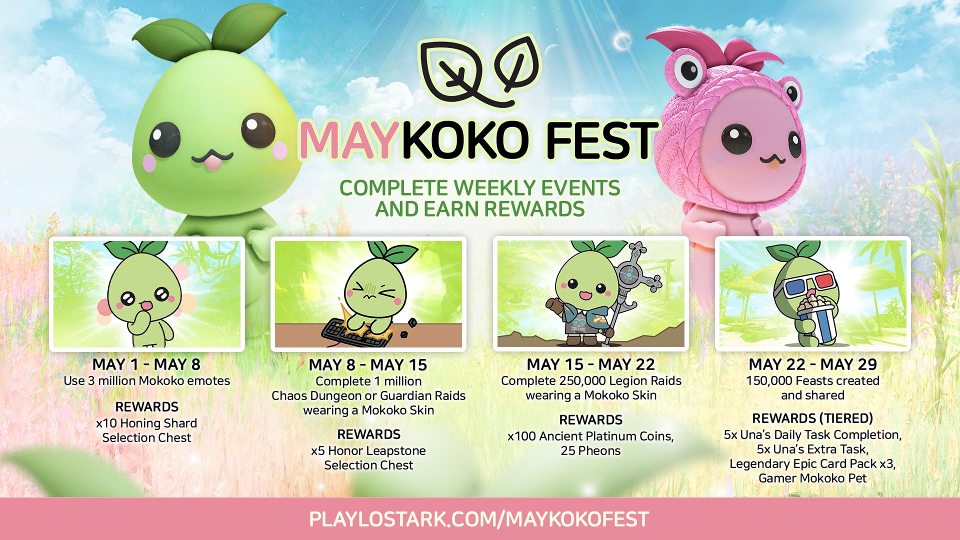 Calendario Maykoko Fest para el evento de Lost Ark