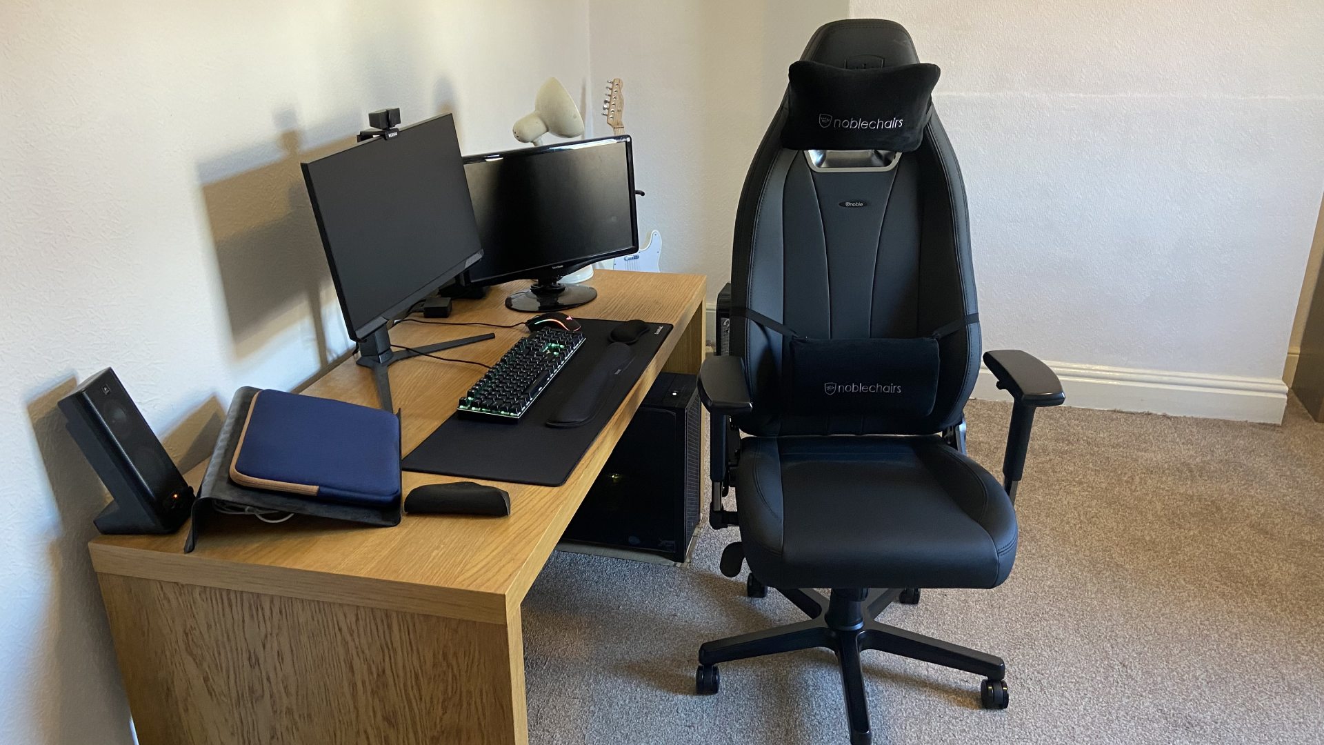 Best gaming chair: Noblechairs Legend in typical office room with desk