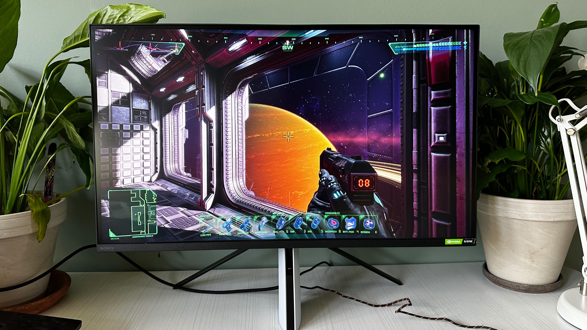 Best gaming monitor: The Sony Inzone M9 monitor set up on someone's desk.
