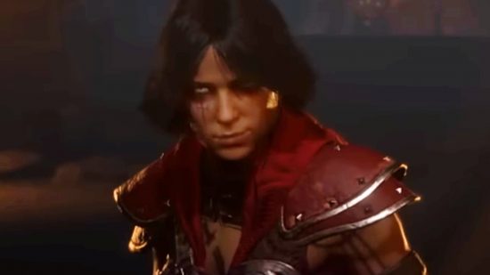 Diablo 4 Ashava - A Rogue in leather armour smirks