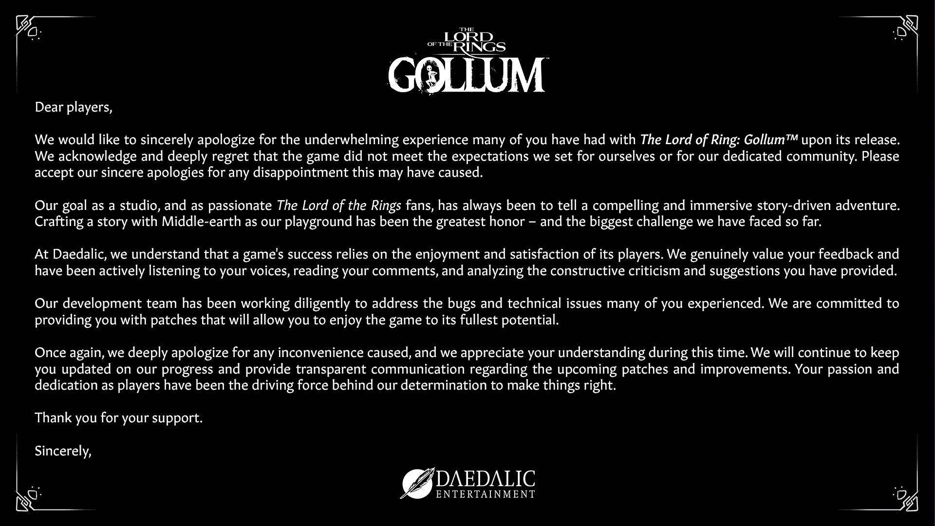 The Lord of the Rings: Gollum Is One of the Lowest Scored Game in Metacritic,  Devs Issue Apology — Too Much Gaming