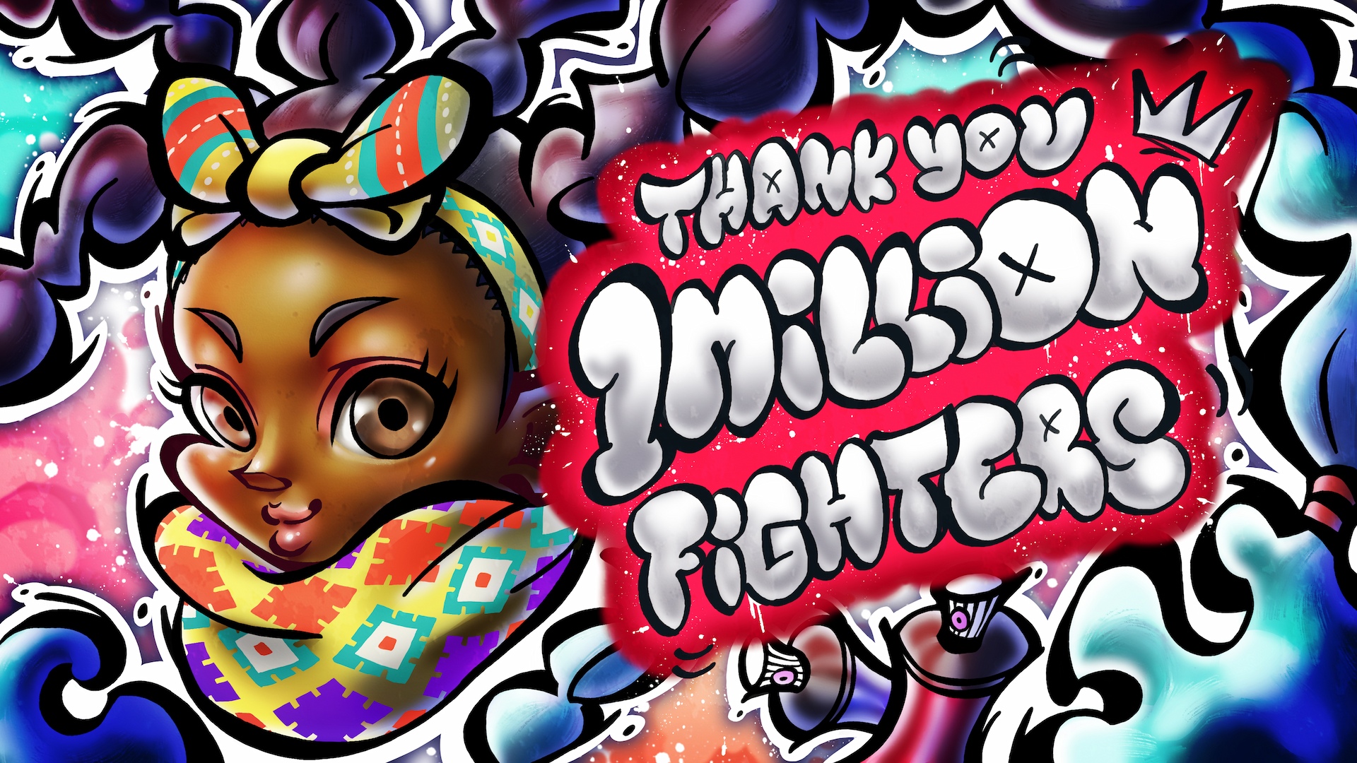 Arte gráfico que celebra Street Fighter 6 llegando a más de un millón de jugadores