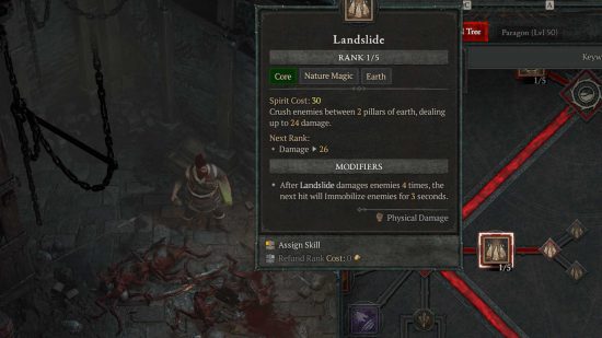 The Landslide abliity is one of the key components of the best Diablo 4 Druid build.