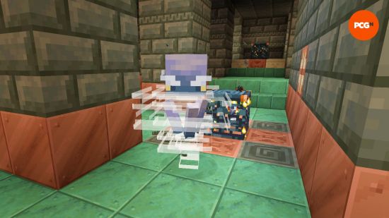 The Minecraft Breeze mob appears from a trial spawner in the Minecraft 1.21 Tricky Trials update.