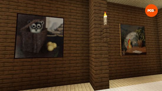 Two of the new paintings available as of the Minecraft 1.21 Tricky Trials update.