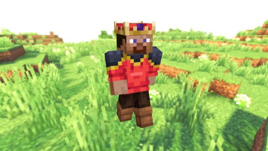 Лучшие скины Minecraft: Величественный красный и сине-черный грех, который соответствует игровому плащу Migrator.