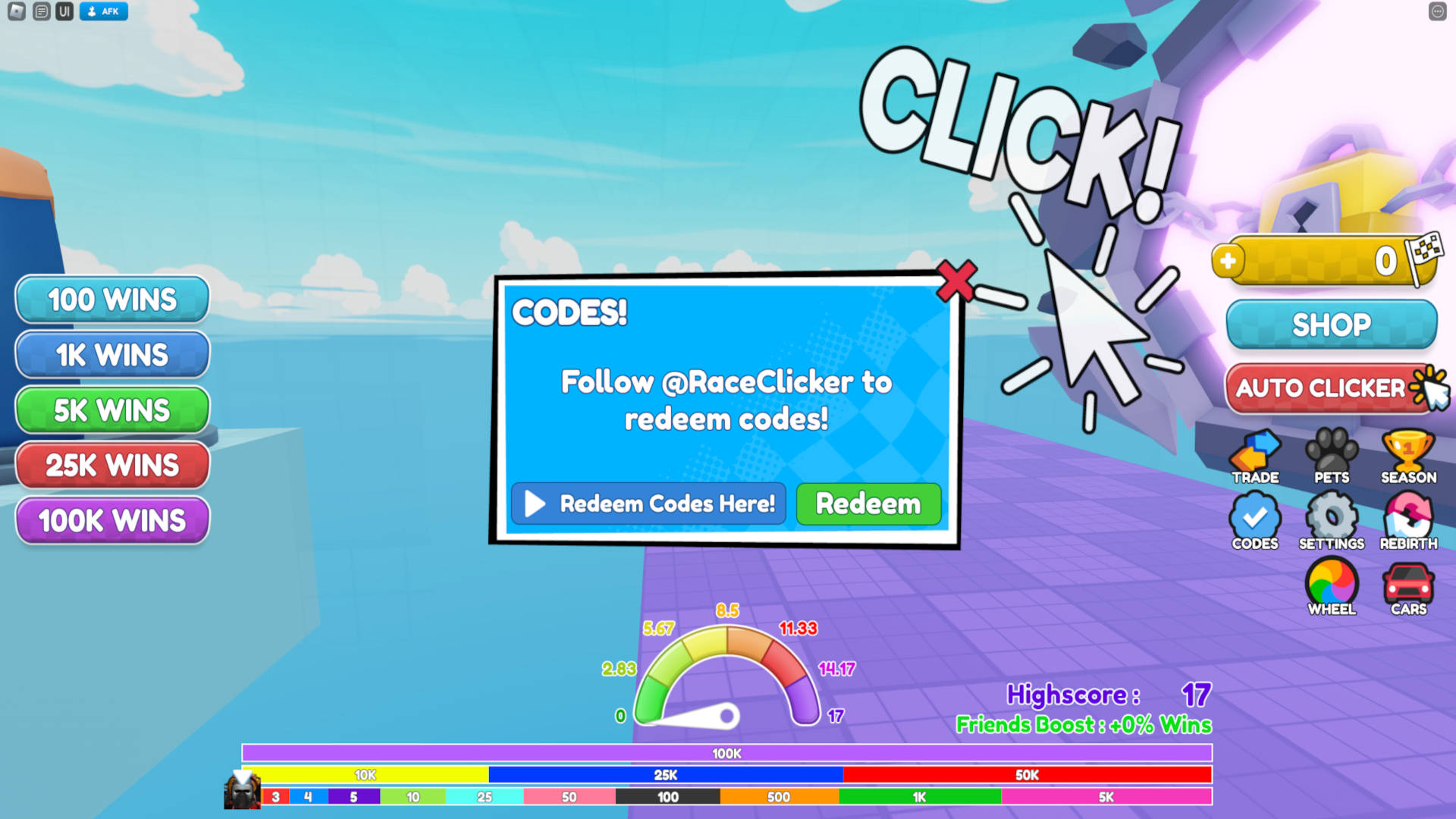 ALL NEW *SECRET* UPGRADE UPDATE CODES In RACE CLICKER CODES ROBLOX RACE CLICKER  CODES! 