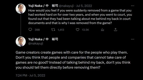 Sonic-Schöpfer Yuji Naka twittert: 