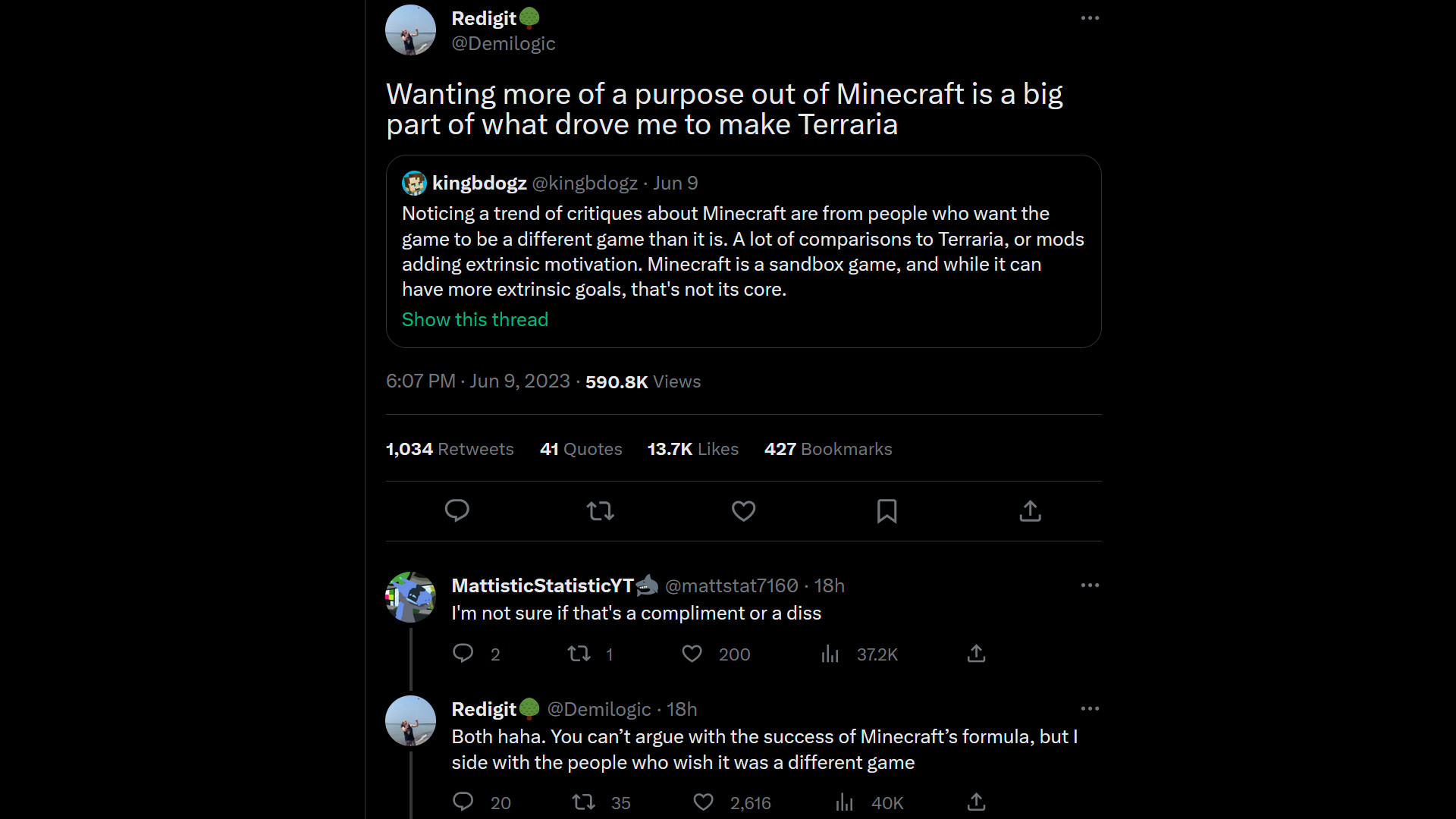 Terraria's creator “wanted more of a purpose out of Minecraft”