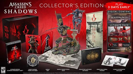 The Assassin's Creed Shadows Collector's Edition and its contents