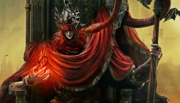 Messmer sits upon his throne in the Shadow of the Erdtree DLC, waiting to be cut down with the best Elden Ring weapons.