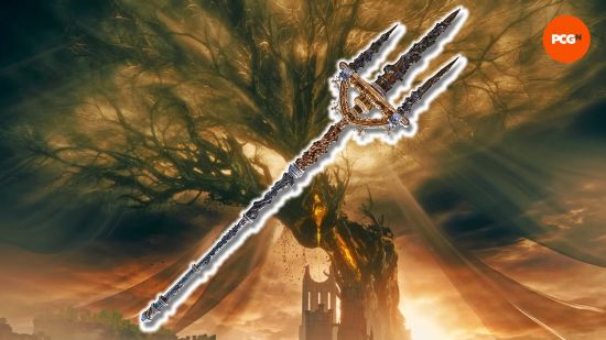 Moghwyn's Sacred Spear, one of the best Elden Ring weapons to take into Shadow of the Erdtree.