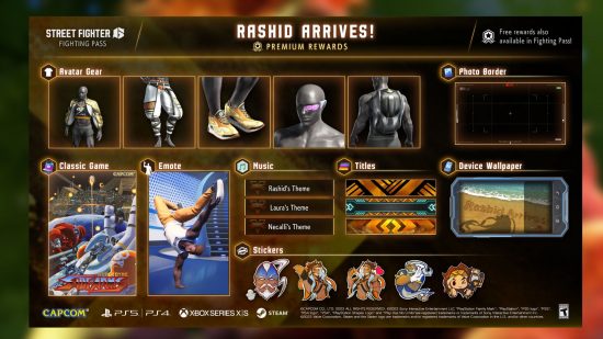 Street Fighter 6 Rashid Battle Pass bereitet sich auf seine Ankunft vor