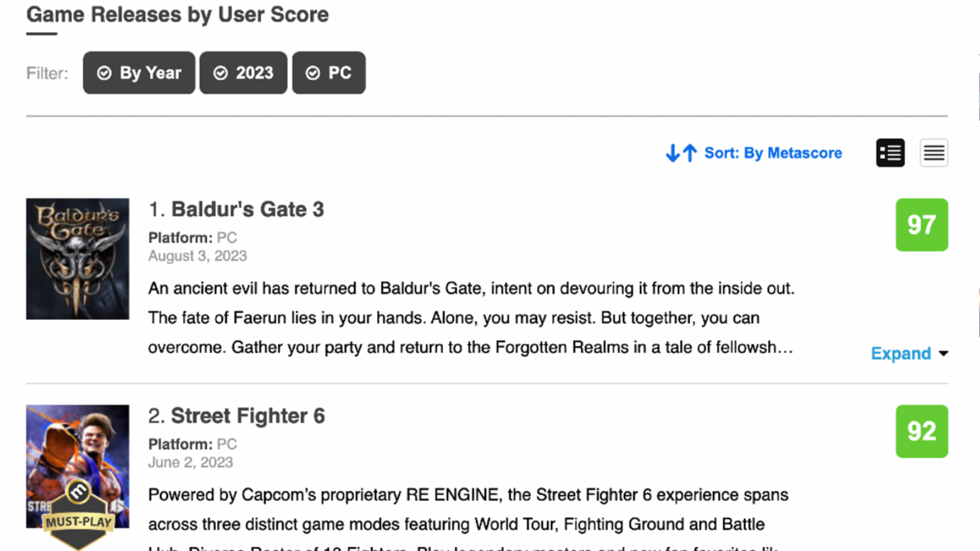 Melhor de 2023? Baldur's Gate 3 passa Zelda em ranking do Metacritic