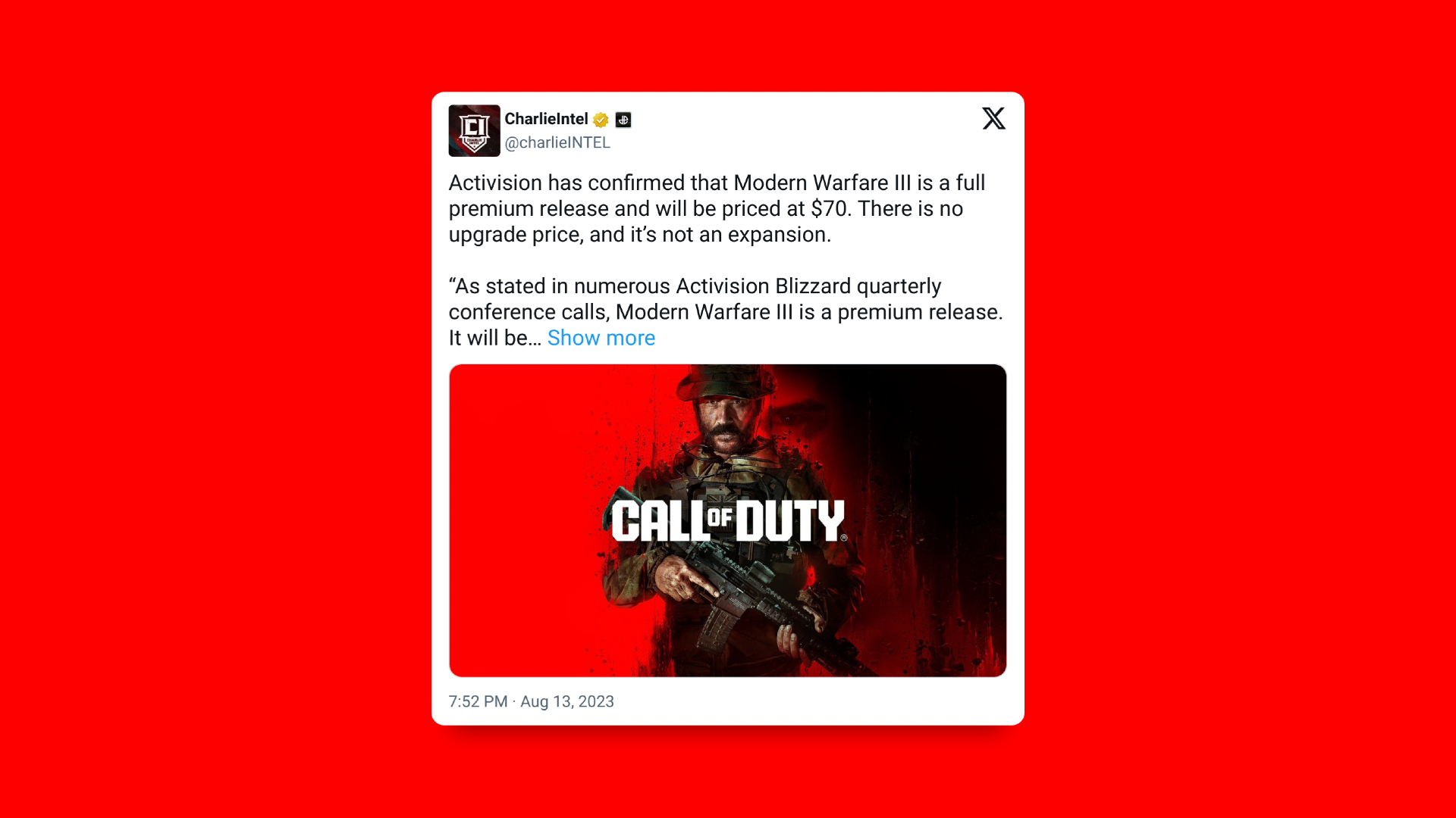 Call of Duty: Modern Warfare III PREMIUM