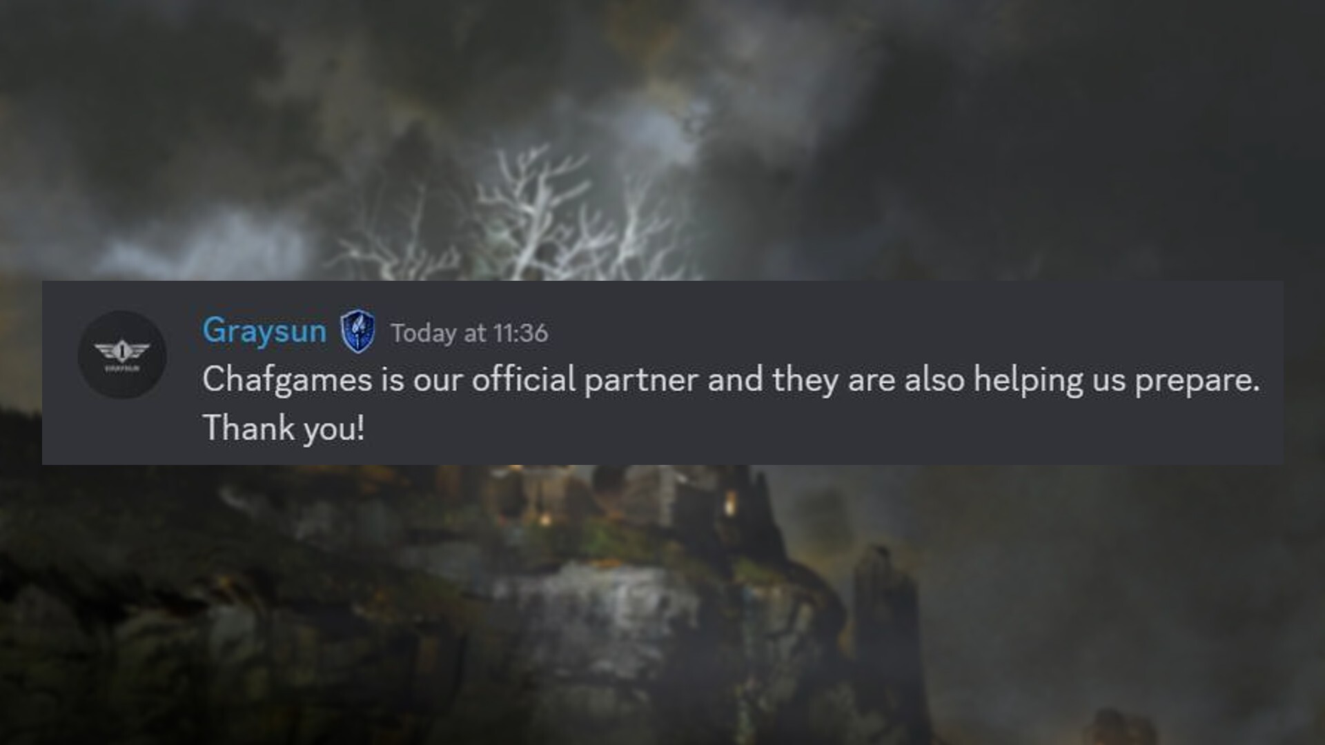 Ein Screenshot eines Dark and Darker-Entwicklers, der den neuen Herausgeber des Spiels bestätigt.