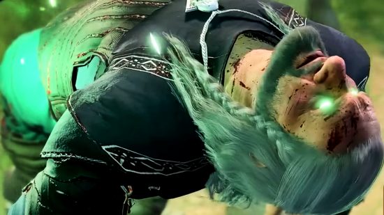 Überarbeitungs-Mod für Baldur's Gate 3 „Speak with Dead“ – Der Körper von Edowin, einem männlichen Zwerg, schwebt in der Luft, seine Augen leuchten hellgrün.