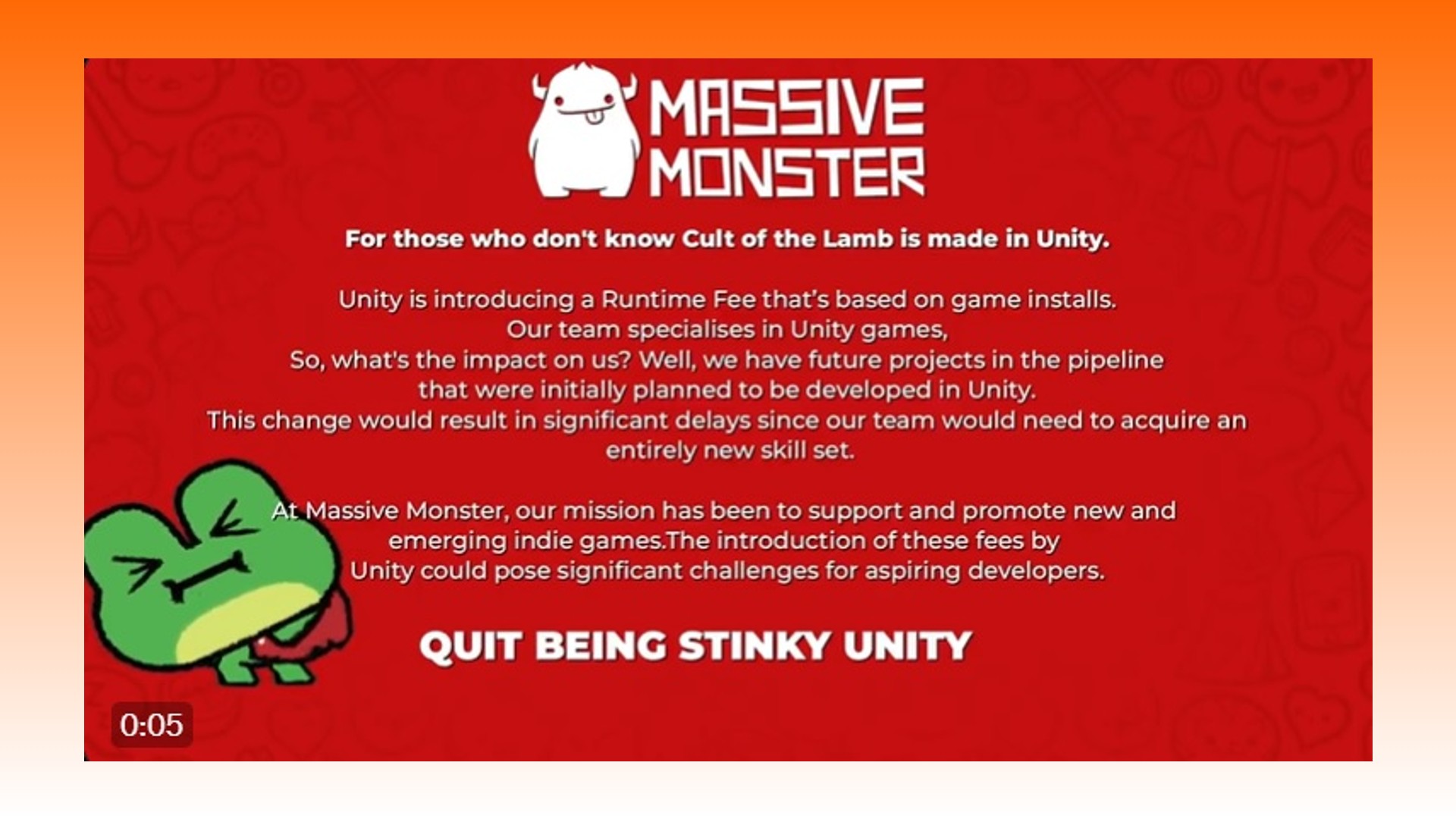 Desenvolvedor ameaça excluir Cult of the Lamb em janeiro por controvérsia  da Unity - Drops de Jogos