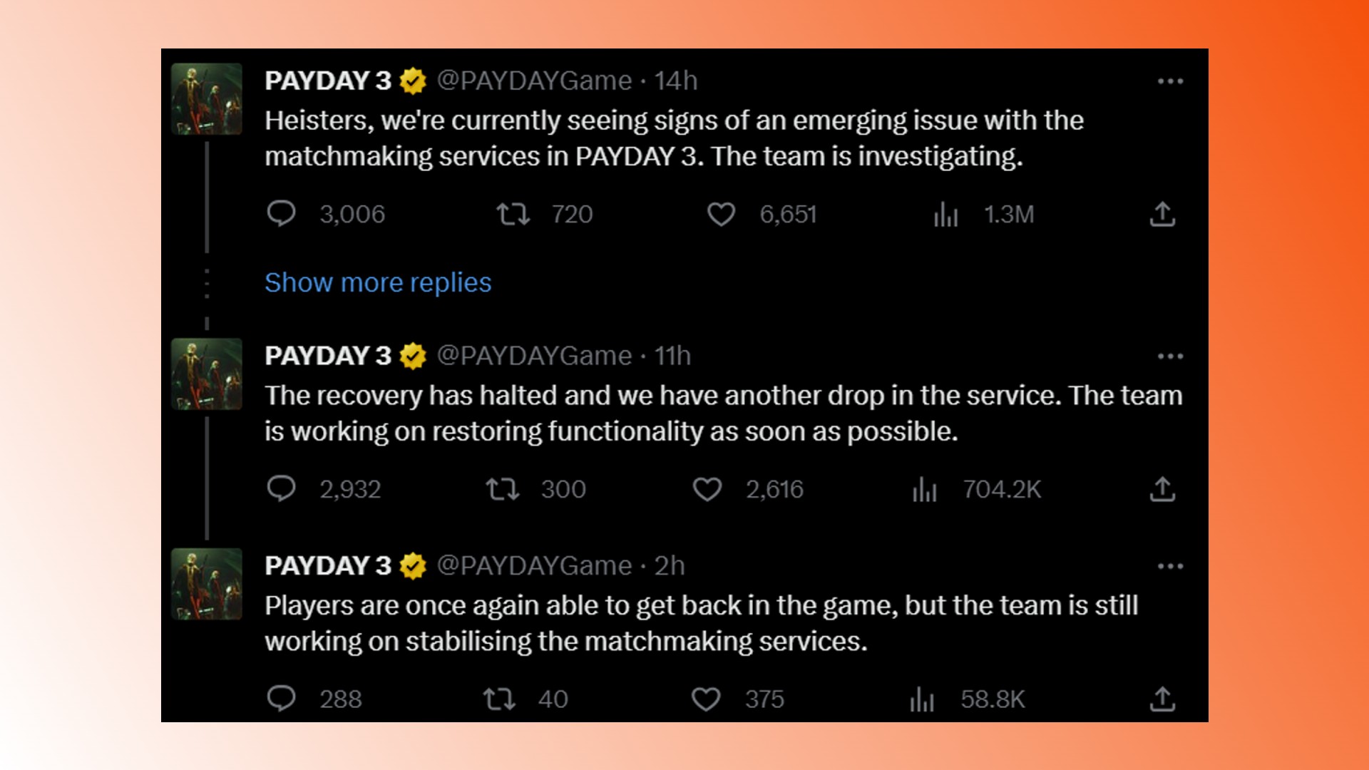 Payday 3-Server: Eine Antwort des Payday 3-Entwicklers Starbreeze zu Matchmaking-Problemen im FPS-Spiel