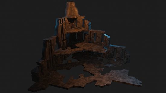 Valheim Ashlands: un modelo de ruinas creado en Blender, mostrado por el desarrollador Iron Gate.
