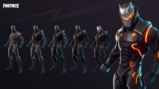 The best Fortnite skins - Omega skins on black background