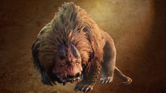Monster Hunter Wilds release date: The Doshaguma is a mix between a lion and a bear. It has no eyes, but can come in a larger form with a red mane or a smaller form with a yellow mane.