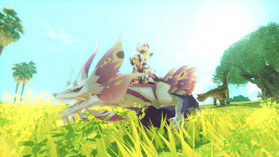 Best games like Pokemon: a Monster Hunter Stories 2 rider on the back of a dragon-esque creature