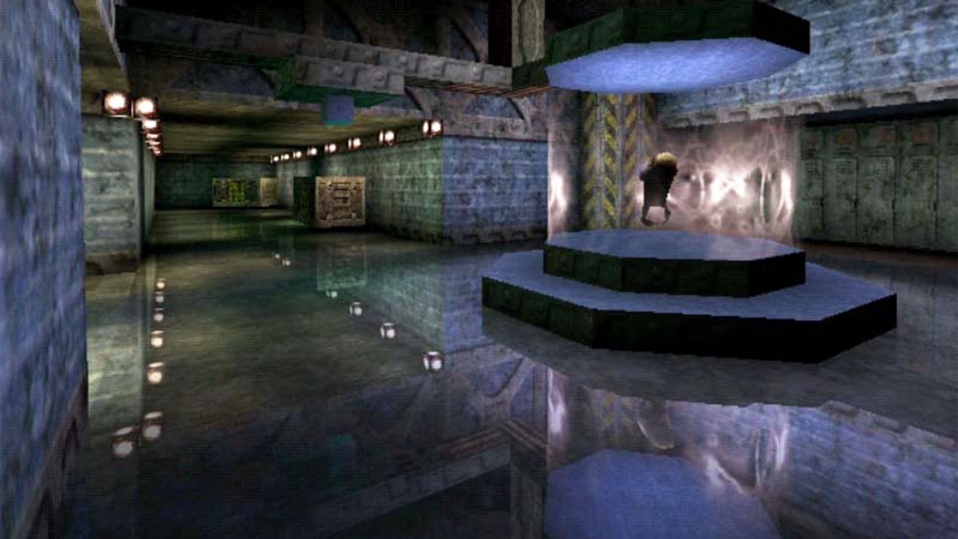 3dfx Voodoo graphics: Unreal GLide screenshot showing reflective surfaces