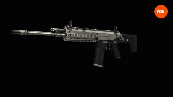 XDefiant best weapons: Silver ACR 6.8 inspect screen in the loadout menus