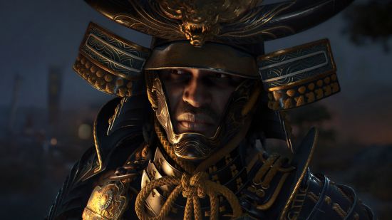 New Assassin's Creed Shadows cinematic trailer reveals launch date: Yasuke from Assassin's Creed Shadows stands in full samurai armor.