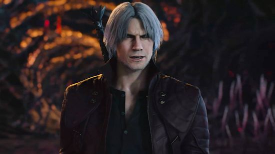 Best action games: Dante from Devil May Cry 5 s talkinog at an offscrren
